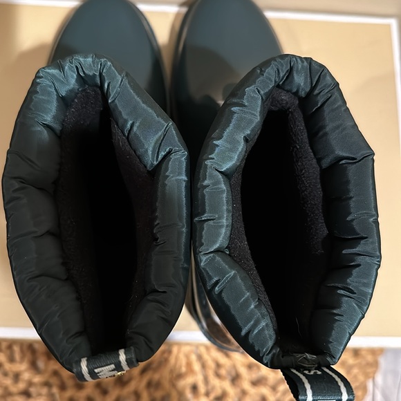 Michael Kors Blakely Logo Tape PVC/Nylon Rain Boot “Racing Green” LIKE NEW! SZ 9 - Picture 11 of 15
